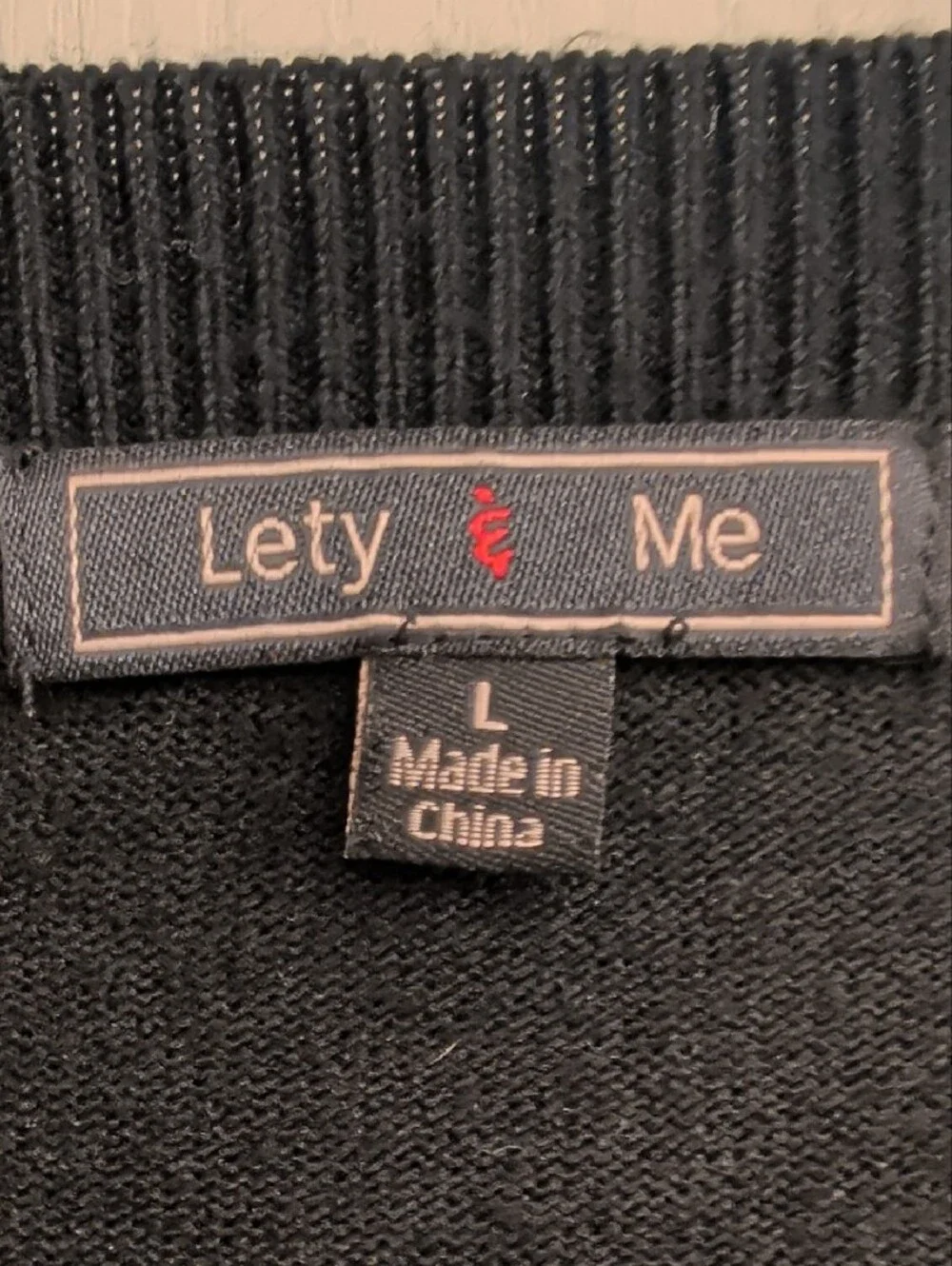 Lefty & Me Black Fair Isle Crewneck Sweater Size L